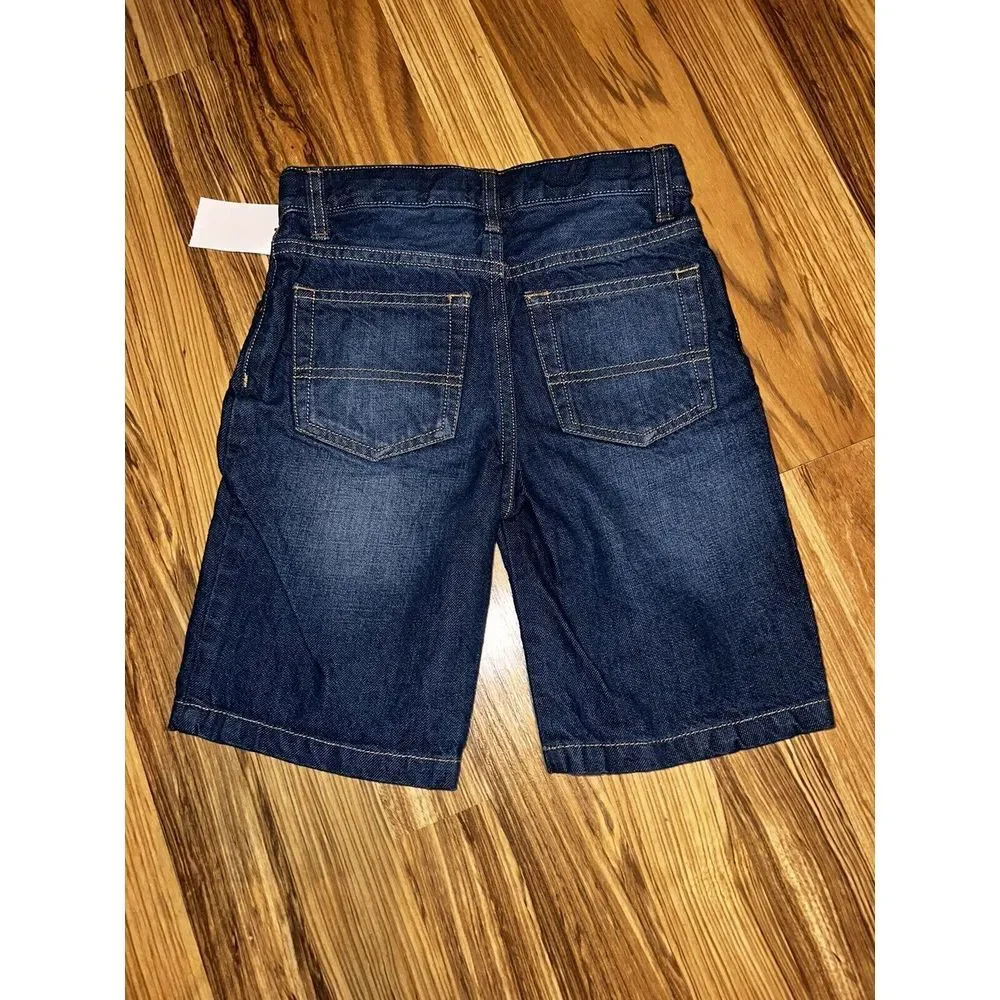 Oshkosh B'gosh First Wave Boys Shorts‎ Jean Denim Cargo Khaki Sz 7 Lot Of 3